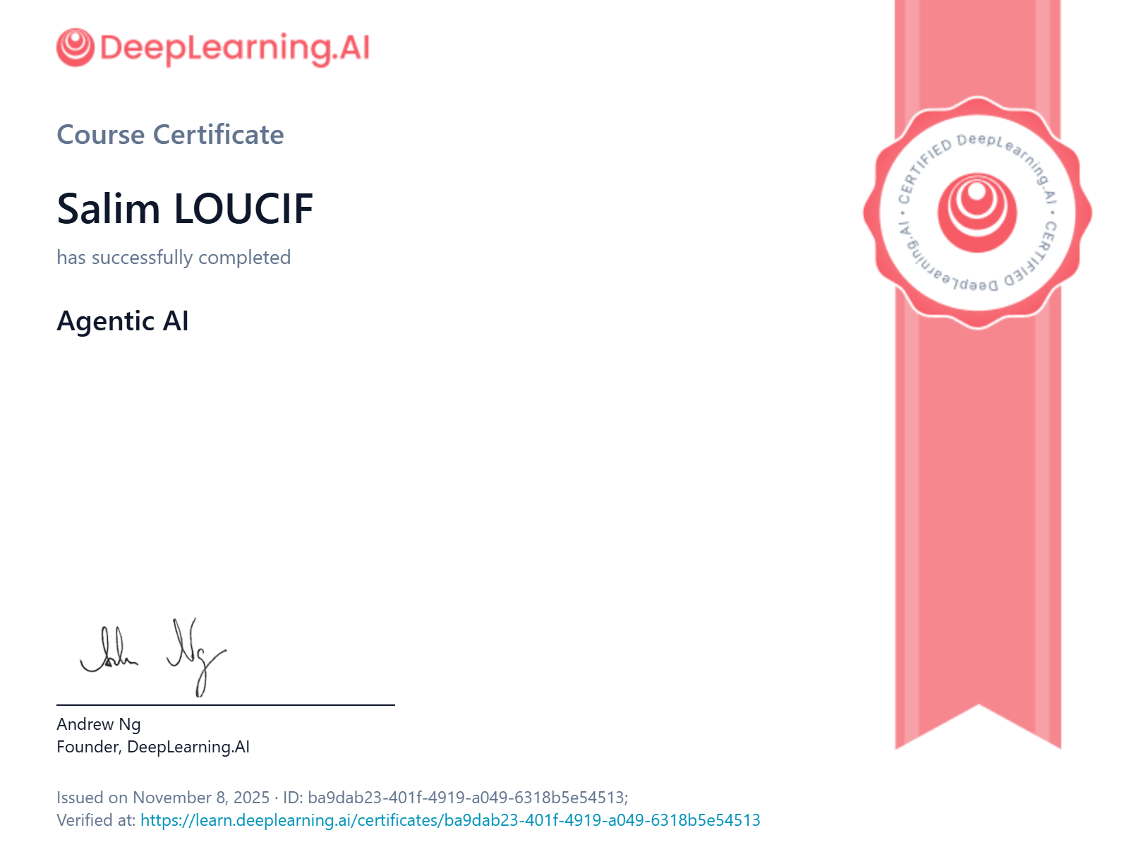 Agentic AI Certificate